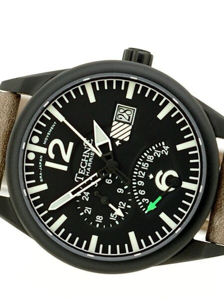 Techne 41mm Harrier Dual-Time Retrograde Watch with Sapphire Crystal  #392.162