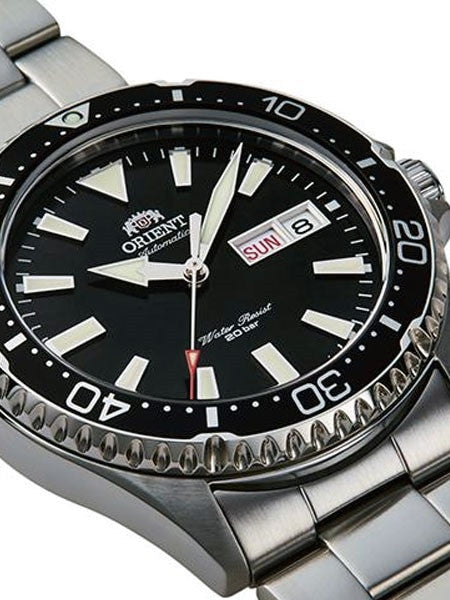 Scratch and Dent - Orient Kamasu Black Dial Automatic Dive Watch with Sapphire Crystal #SND990