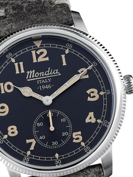 Mondia 1946 Quartz Watch with Coin-Edge Bezel #MI755SS-02GY-CP