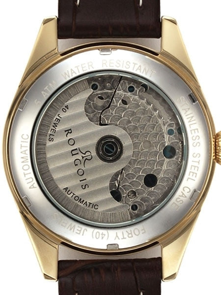 Rougois Regal Series Rose Gold Dual Escapement Automatic Watch #RS8390G