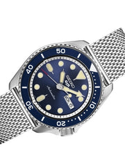 Seiko 5 Sports 24-Jewel Automatic Watch with Blue Dial and Mesh Bracelet #SRPD71