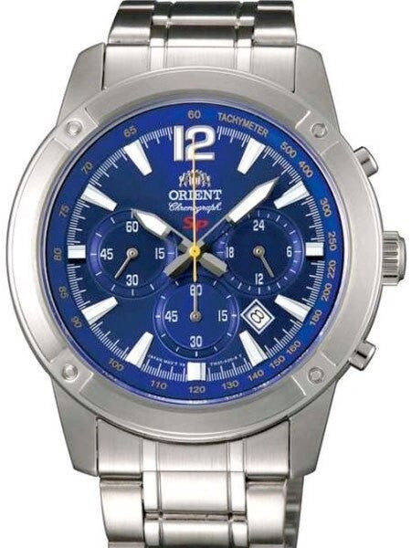 Orient Quartz Chronograph with 60-Minute Stopwatch and 24-Hr Sub-Dial #TW01004D
