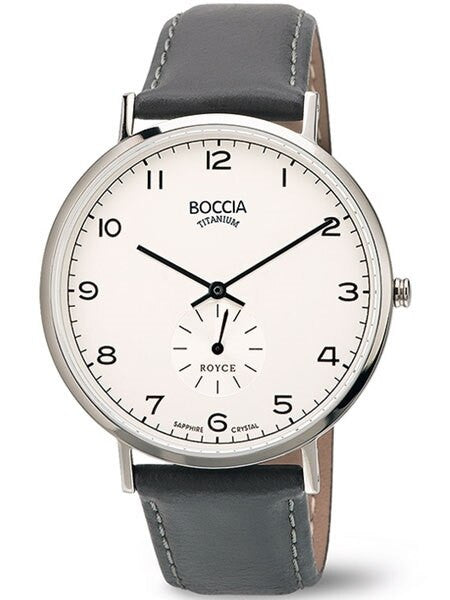 Boccia Mens Thin Quartz Watch with 42mm Titanium Case and a Sapphire Crystal #3592-01