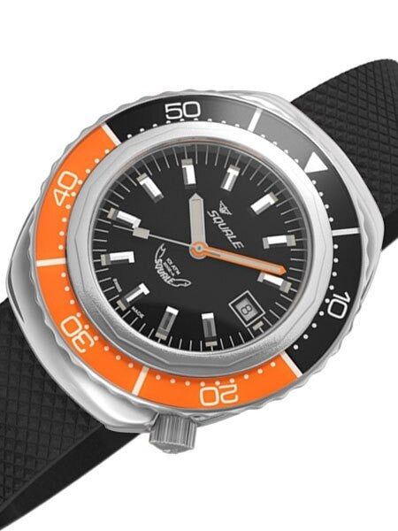 Squale 1000 meter Professional Swiss Automatic Dive watch with Sapphire Crystal #2002BKO-R