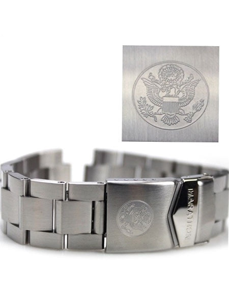 メカニカルスリットリング Marathon Brushed Finish Solid Link Bracelet #WW005005US (20mm