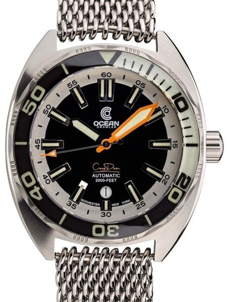 Ocean Crawler 600-Meter Core Swiss Automatic Dive Watch, with Luminous Sapphire Bezel Insert #1293