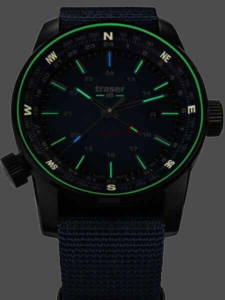 Traser P68 Pathfinder GMT Swiss Quartz Watch with Compass, AR Sapphire Crystal #109035
