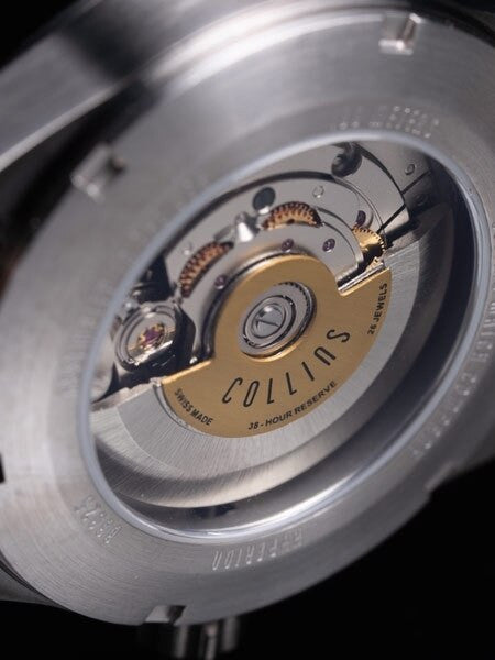 Collins Hyperion Swiss Automatic Watch with 40mm Case and a Double-Dome AR Sapphire Crystal #CWB01