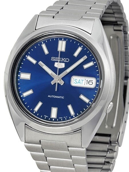 Seiko Sports 5 Automatic Blue Dial Watch with Stainless Steel Bracelet #SNXS77