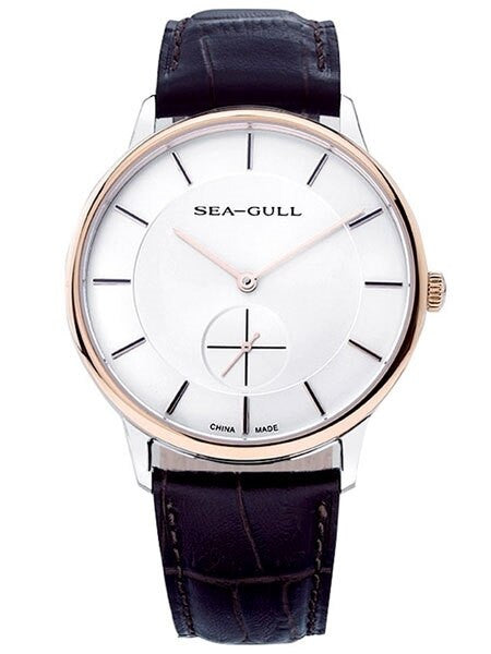 Sea-Gull 39mm Hand Wind Rose Goldtone Dress Watch with Sapphire Crystal #219.388