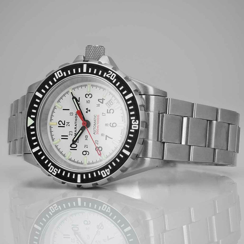 Marathon Swiss Made, GSAR Arctic Edition Automatic Military Divers Watch with Sapphire Crystal #WW194006BRACE-WD