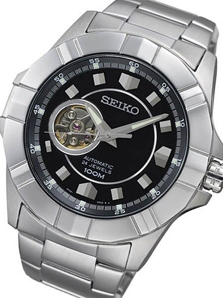 Seiko Premier Series Open Heart, Hand Windable Automatic Watch #SSA073K1