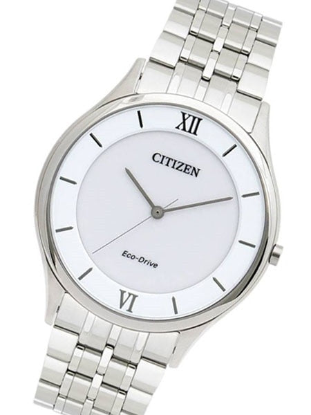 Citizen Ultra-Thin Stiletto Eco-Drive Dress Watch with White Dial and Sapphire Crystal #AR0071-59A