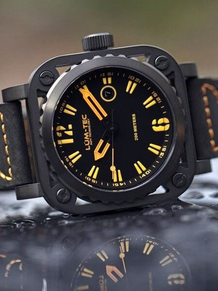 Lum-Tec G7 Watch with Sapphire Crystal and Skeletal Case Design #G7