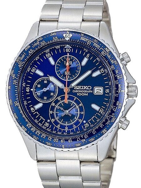Seiko Flightmaster Quartz Chronograph with Stop-Watch, slide-rule