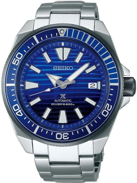 Seiko Samurai Prospex Automatic Dive Watch with Blue Dial and