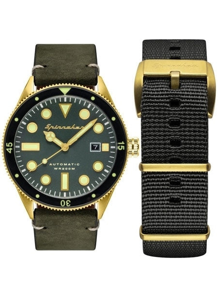 Spinnaker Cahill Automatic Dive Watch with 43mm Goldtone Case #SP-5033-05