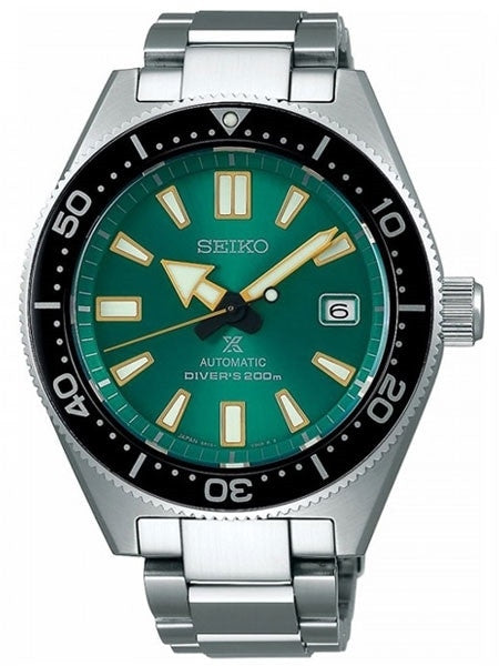 Seiko L.E. Prospex Automatic Dive Watch with Green Dial and Stainless Steel Bracelet #SBDC059