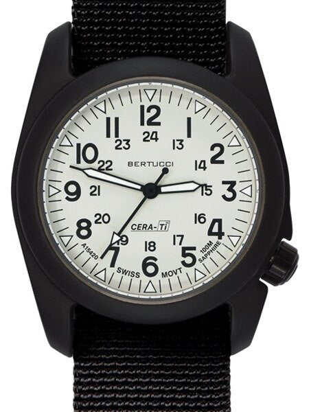 Bertucci A-2CT Cera-Tiâ¢ Ceramic Coated Titanium Field Watch with Swiss Quartz Movement #12134