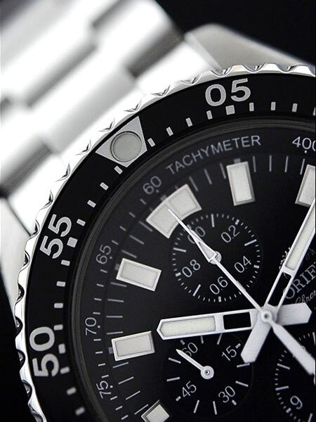Orient Captain Quartz Sport Chronograph with Stainless Steel Bracelet  #TT11002B