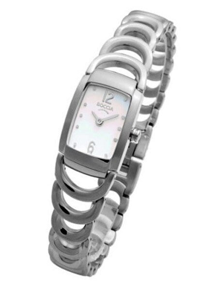 Boccia Ladies Quartz Watch with Titanium Case and Open-Link Bracelet #3159-01