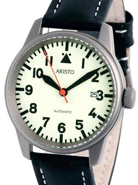 Aristo 5H70TI Titanium Case Swiss Automatic Watch with Luminous Dial