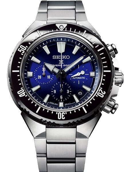 Seiko Prospex Trans Ocean Automatic Dive Chronograph with Blue Dial and Sapphire Crystal #SBEC003