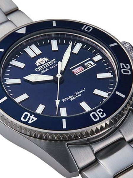 Orient Kanno Blue Dial Automatic Dive Watch with Stainless Steel Bracelet #RA-AA0009L19A