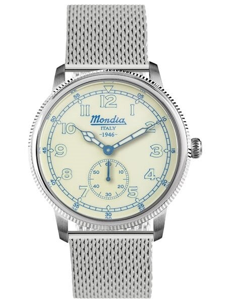 Mondia 1946 Quartz Watch with Coin-Edge Bezel #MI755SS-03BG-BM