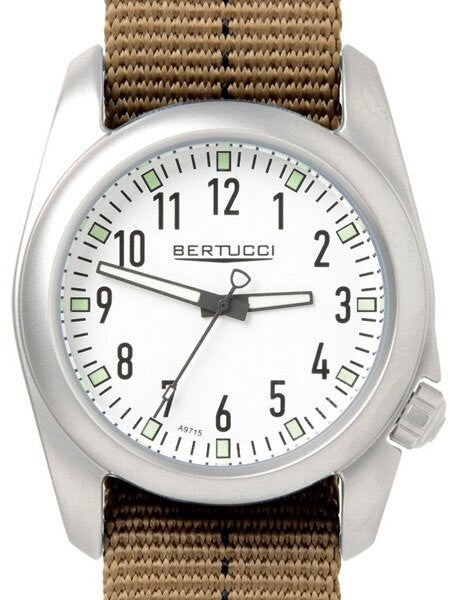 Bertucci Ventara Stainless Steel Field Watch with a DX3 Nylon Strap #11070