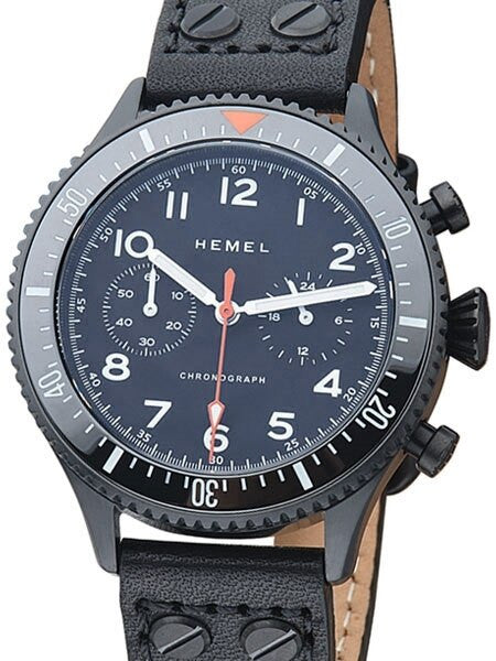 HEMEL Night Ops Quartz Chronograph Watch with Luminous Ceramic Bezel and Sapphire Crystal #HFNO3