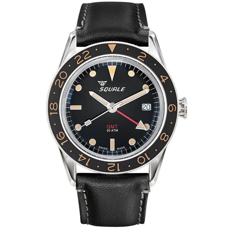 Squale 300 Meter Swiss Automatic GMT-Dive Watch, AR Sapphire Box Crystal #SUB-39GMTV Zoom