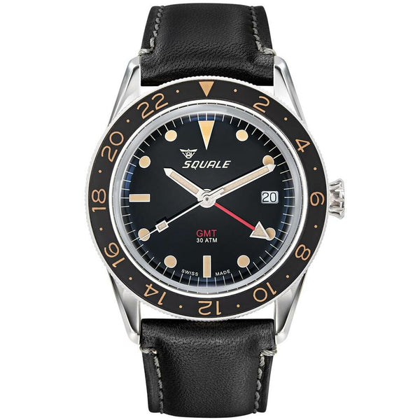 Squale 300 Meter Swiss Automatic GMT-Dive Watch, AR Sapphire Box Crystal #SUB-39GMTV Zoom