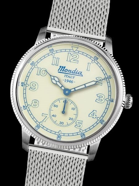 Mondia 1946 Quartz Watch with Coin-Edge Bezel #MI755SS-03BG-BM