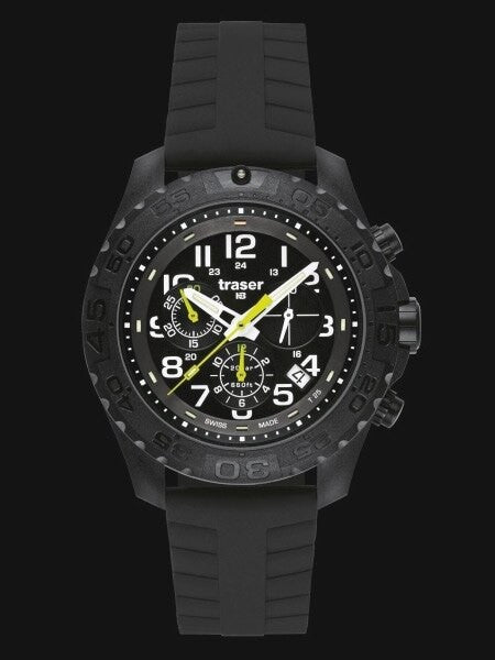 Traser Outdoor Pioneer Chronograph with Tritium Illumination and Rotating Black Bezel #102912