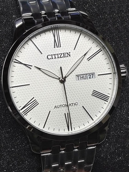 Citizen Automatic White Dial Watch with Stainless Steel Bracelet #NH8350-59A