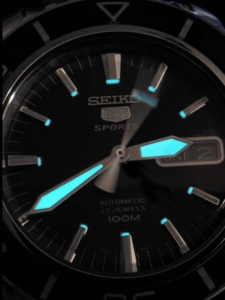 Seiko 41mm Sports 5, 23-Jewel Automatic Watch with Day and Date Window #SNZH55K1