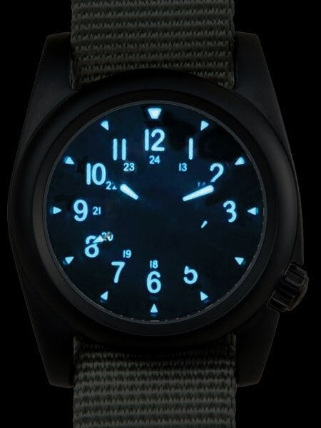 Bertucci A-2S Field watch with a 40mm ION Plated Stainless Steel