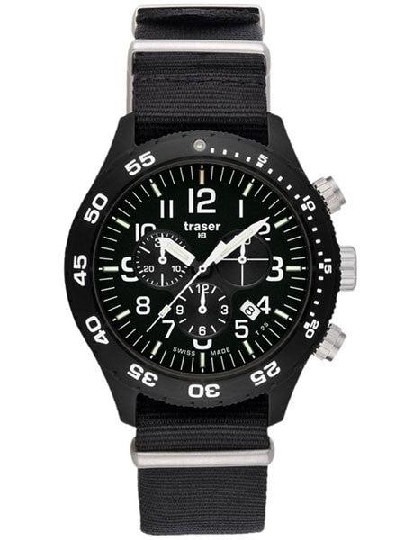 Traser Officer Pro Chronograph with Tritium Illumination and 12-Hour Totalizer #102355
