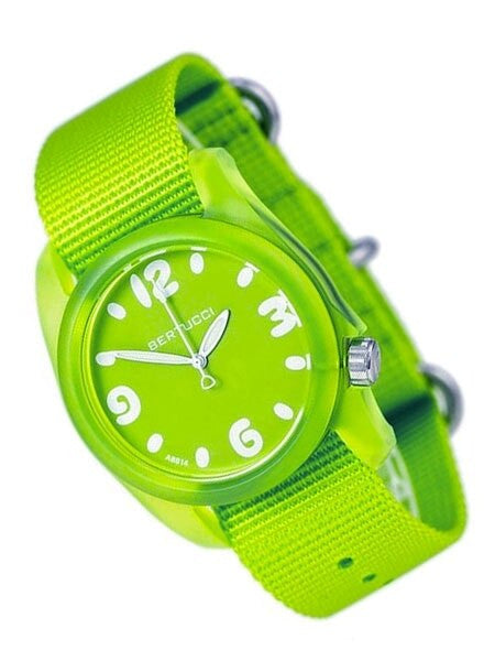 Bertucci Women's Comet Laser Green Resin Watch, Matching Nylon Strap and Dial - 11035