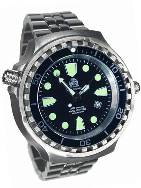 Tauchmeister Automatic, 1000m Dive Watch with Helium Release Valve and Sapphire Crystal #T0253M