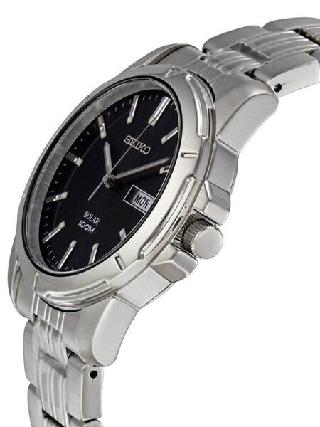 Seiko Core Series Solar Watch with 40mm Stainless Steel Case and Bracelet #SNE093
