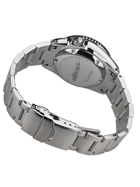 Islander 38mm Automatic Dive Watch with Solid-Link Bracelet, AR Sapphire Crystal, and Luminous Ceramic Bezel Insert #ISL-22