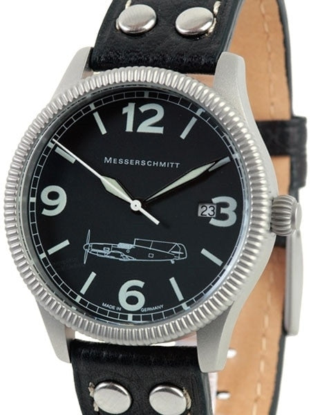 ドイツ製　マントルピース時計　イーグルVS.スネーク Messerschmitt 40mm Sand Blasted Case with Coin Edge Bezel #ME109