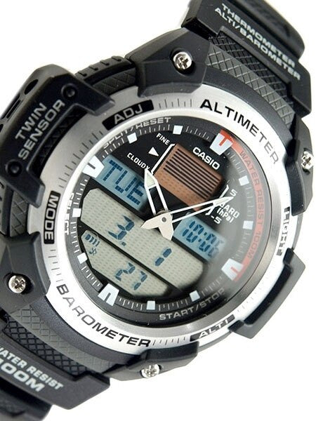 Casio Analog-Digital Altimeter/Barometer/Thermometer/Chrono and Alarm Watch #SGW-400H-1BV