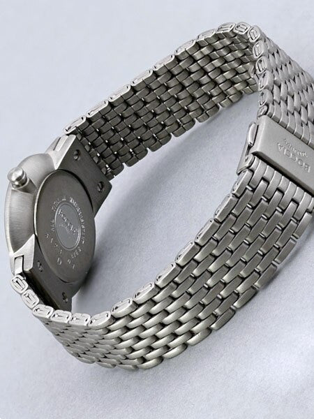 Boccia Ladies Silver Quartz Watch with Titanium Case and Matching Bracelet #3123-01