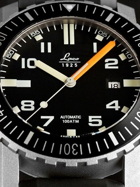 Laco Squad Ocean 1000 Meter Dive Watch with Sapphire Crystal and Helium Release Valve #861704