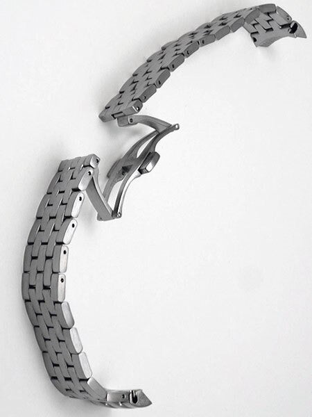 N.B. Yaeger Brushed Finish Solid Link Bracelet #NBY-Bracelet-SS (20mm)