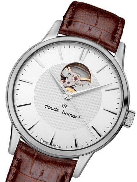 Claude Bernard Swiss Made ETA Automatic Open-Heart Watch #85017-3-AIN