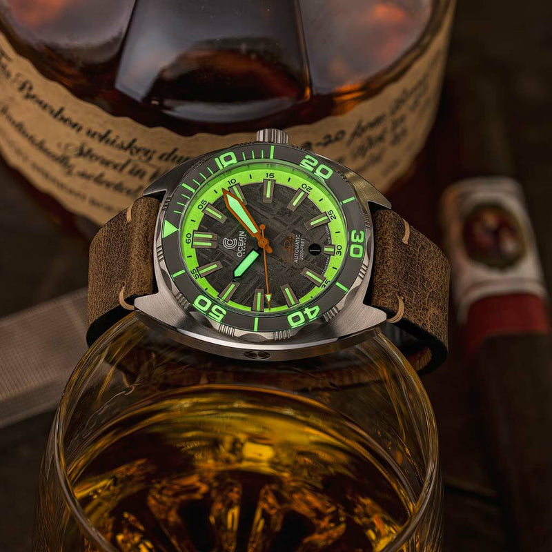 Ocean Crawler Core Diver Swiss Automatic Watch with Meteorite Dial #CD-V3-1324
